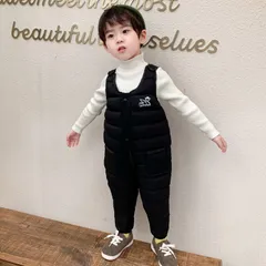 サロペット キッズ ダウンパンツ ジャンプスーツ サロペット カバーオール雪遊び 防寒着 秋服 冬服 子供服 保温 防寒対策 無地 子ども服 男の子 女の子 中綿 ロングパンツ ズボン 90 100 110 120cm  サロペット カバーオール ロンパース