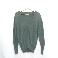 ◇ ⊇ THE SHINZONE ザ シンゾーン Vネック 長袖 ニット セーター サイズ表記なし ブラック レディース E  【1502180041358】