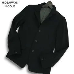 HIDEAWAYS NICOLE ハイダウェイ ニコル 通年 背抜き スリム★ シングル ジャケット Sz.46 メンズ ネイビーのサムネイル