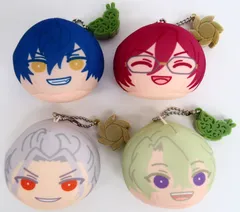 4点セット あんさんぶるスターズ おまんじゅうにぎにぎマスコット+(プラス) Eden/乱凪砂・漣ジュン・七種茨・巴日和