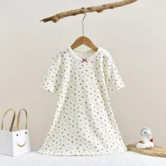 ☆ SQ056オフホワイト ☆ 80size ☆ ルームウェア ワンピース 女の子 ベビー ベビー 肌着 半袖 ルームウェア ワンピース パジャマ ワンピ インナーウェア 部屋着 ベビー服 下着 ルームウエア インナー 子ども服 子供服 赤ちゃん