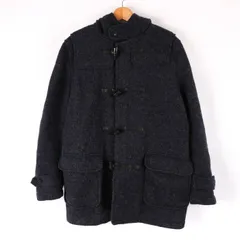 コーエン ダッフルコート ウール混 無地 アウター メンズ XLサイズ ネイビー coen 【中古】