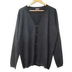ポールスミスコレクション PAUL SMITH COLLECTION 美品 22AW ビエラヤーンカーディガン ハイゲージニット MK.224278 ウール Vネック ライン L ブラック 黒 Xのサムネイル