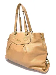 コーチ　トートバッグ　グラブタンレザー　キャメル　ノートPC A4 肩掛けバッグ