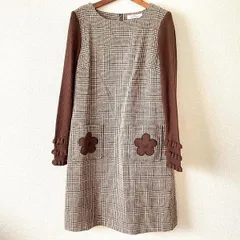 #wnc ギャラリービスコンティ GALLERYVISCONTI ワンピース 2 チェック リブニット フリル 花モチーフ スパンコール レディース [913197]