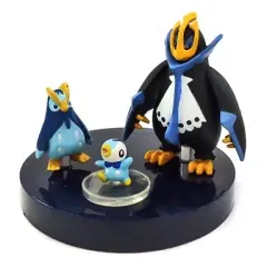 【中古】トレーディングフィギュア ポッチャマ＆ポッタイシ＆エンペルト 「ポケットモンスター ダイヤモンド＆パール 立体ポケモン図鑑DP04」