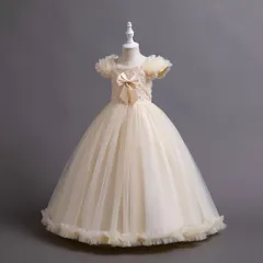 子供ドレス 発表会ドレス ジュニアドレス 女の子 ロングドレス コンクール ドレス ワンピース ピアノ 子どもドレス 発表会 結婚式 キッズドレス こどもドレス 子供服 可愛い 110cm-140cm jinming31