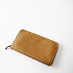 エンリーベグリン HENRY BEGUELIN オミノ刺繍 ラウンドジップ ロングレザーウォレット /キャメル 長財布【2400013497268】のサムネイル