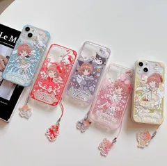 Sanrio×カードキャプターさくら iphoneケース 透明ケース ストラップ付き iphone15proケース iphone14ケース 13/12/11/x/7/8多機種対応 xzjhkme#