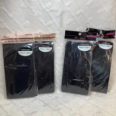 マザウェイズ　タイツ　 無地ブラック・レースブラック　各2足セット Motherways