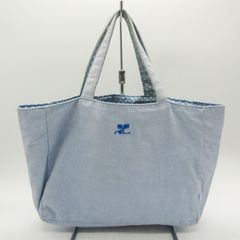 クレージュ トートバッグ ショルダーバッグ 鞄 カバン ブランド レディース ブルー courreges 【中古】