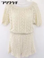 ◇　◎ MIIA ミーア ウエストゴム　 半袖 オールインワン サイズF アイボリー レディース  【中古】 【1107120000541】のサムネイル
