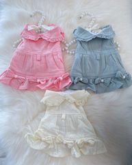 【SALE開催】犬服  りぼん🎀ワンピース リードフック付き
