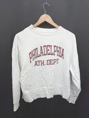 ◇ ⊇ Champion×ROSE BUD スウェット リバースウェーブ 長袖 トレーナー サイズS ホワイト レディース E  【1411130015144】