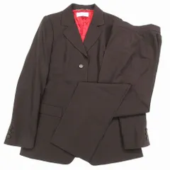 ドルチェアンドガッバーナ DOLCE&GABANA パンツ スーツセットアップ 3B ロゴ総柄裏地 ブラウン サイズ42 レディース H866/8634 /SGW