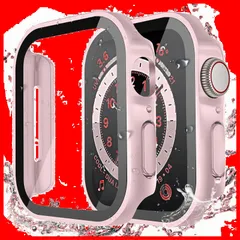 【即日発送】超薄型 PC+ガラス素材 3D直角エッジ 高透過率 新デザイン 一体型 対応 対応 Apple Apple Watch Watch 防水 カバー ケース 全面保護 ケース 装着簡単 アップルウォッチ用 45mm 高耐久 9/8/SE/7/6/5/4