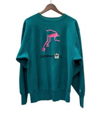 チャンピオン Champion 90's USA製 REVERSE WEAVE Lillehammer 94 刺繍  スウェット グリーン XLサイズ 201MT-2827 VB