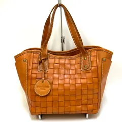 ＊zucchero filato＊ズッケロフィラート 編み込みレザー　トートバッグ　ブラウン　☽