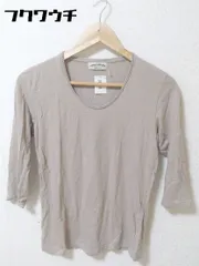 ◇ nano universe ナノユニバース 七分袖 Tシャツ カットソー サイズM ブラウン系 レディース 【中古】 【1002800703302】