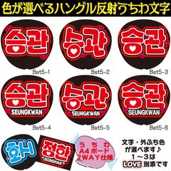 G反射うちわ文字【SEUNGKWANスングァン】選べるハングル反射名前文字