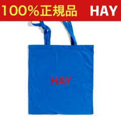 【新品】HAY トートバッグ ブルー ヘイ コットン 鞄 手さげ かばん バック ロゴ 北欧 レディース メンズ ユニセックス 海外正規品