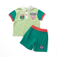 子供服 セットアップ キッズ サーティワン 半袖 男の子 女の子 アプレレクール 夏 ポロシャツ パンツ かわいい おしゃれ 綿100% 140cm 130 120 110 100 90 80 幼稚園 保育園 小学生 春 トップス ボトムス プレゼント