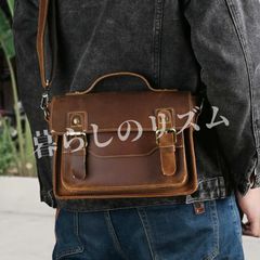 HERZ ショルダーバッグ ギボシ留め レザー 天然革 キャメル L A4 中古 HERZ ショルダーバッグ ギボシ留め レザー 天然革 キャメル L A4 中古