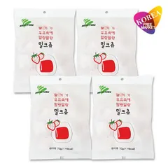 ミルクチュウ キャンデー ストロベリー味 70g / イチゴ 牛乳の中にぷよぷよ～ミルクチュー チューイーキャンディー