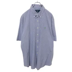 【RALPH LAUREN】 ロゴ刺<!-利用不可文字-!> ボタンダウンシャツ S-1256