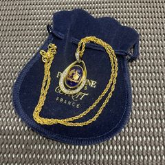 ◇ LIMOGES FRANCE ネックレス 約44cm トップ約3x2cm 【使用感/キズ汚れあり】 リモージュ ペンダント アクセサリー / 中古