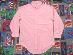 LANDS' END オックスフォードボタンダウンシャツ 16-32 ピンク USAランズエンド古着