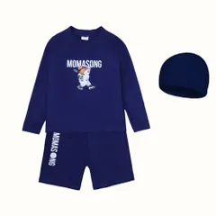 ☆ D×ネイビー ☆ 12T(150cm) ☆ キッズ水着 ラッシュガード 長袖 キッズ 水着 セパレート 男の子 スイムウェア スイミングウェア 上下セット ジュニア 子供 子ども こども 長袖 ラッシュガード 海パン スイムパンツ おしゃれ