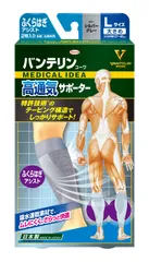 【クーポン有】37~42cm) 大きめ/Lサイズ(ふくらはぎ周囲 シルバーグレー ふくらはぎアシスト 高通気タイプ 2枚入 バンテリンサポーター