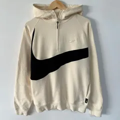M 新品 Nike(ナイキ） ビックスウォッシュ ハーフジップ フード付きTシャツ