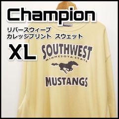 チャンピオン リバースウィーブ スウェット XL カレッジプリント 古着 古着