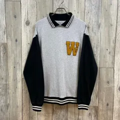 【EXCLUSIVE OF ORNAMENTATION 】襟付き ワッペン スウェット トレーナー M