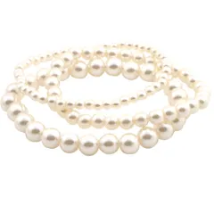 【ホワイト×フリーサイズ】[Cream dot. クリームドット公式] ブレスレット レディース  3本セット ブランド パール 重ねづけ フリーサイズ 伸びる 大人 上品 エレガント シンプル 結婚式 お呼ばれ パーティー 二次会 のサムネイル
