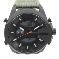 DIESEL ディーゼル DZ-4549 MEGA CHIEF メガ チーフ 51mm クオーツ アナログ デジタル アナデジ 腕時計 ウォッチ ブラック系 モスグリーン系【中古】