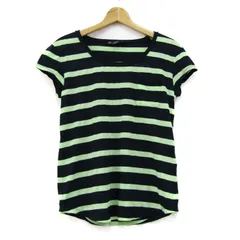 アルマーニエクスチェンジ 半袖Ｔシャツ ブランド トップス レディース S/Pサイズ ブラック×黄緑 ARMANI EXCHANGE 【中古】