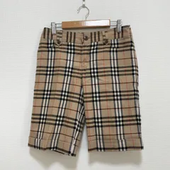 BURBERRY BLUE LABEL バーバリーブルーレーベル ハーフパンツ ノバチェック ホース刺繍 レディース 36 ベージュ