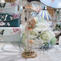 フェアリー　キノコ　天使　置物　妖精 オブジェ　置物　オーナメント　ミニチュア 　ギフト