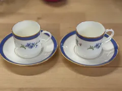 ティファニー　デミタスカップ&ソーサー　2客