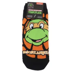 【メール便】ティーンエイジミュータントニンジャタートルズ 女性用靴下 キャラックス レディースソックス オレンジ スモールプラネット 大人向け キャラクター グッズ 