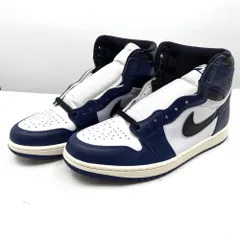 【中古】NIKE AIRJORDAN1 RETROHIGHOG MidnightNavy 26.5cm DZ5485-401 ネイビー ホワイト ナイキ エアジョーダン1[17]