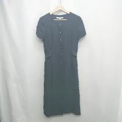 ◇ ⊂ NATURAL BEAUTY ナチュラルビューティー 半袖 ひざ丈 ワンピース サイズ38 ネイビー レディース E  【1503060009062】のサムネイル