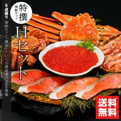 内祝い カニ かに 海鮮 ギフト 特選 海鮮セットH (潮彩＋いくら増量セット)【出産内祝い プレゼント 結婚内祝い グルメ 内祝い プレゼント 孫 北海道 海鮮 詰め合わせ 海の幸 ズワイガニ 毛蟹 毛ガニ カニ 北海道産 セット品】g