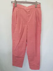 ◇ Θ GLOBAL WORK グローバルワーク センタープレス スラックス パンツ サイズXL ピンク レディース E  【1506110010056】