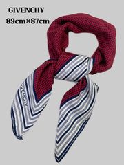 美品 高級感 GIVENCHY スカーフ 絹 シルク100％ 89cm×87cm