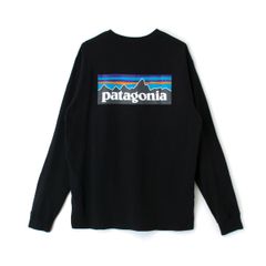 新品タグ付 Patagonia パタゴニア 長袖 Tシャツ 黒 ブラック ロングスリーブ・P-6ロゴ・レスポンシビリティー BLACK (BLK ) 38518 当店管理番号 56427247