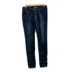 シューラルー SHOO・LA・RUE デニムパンツ ジーンズ スキニーパンツ ロング丈 ウォッシュ加工 S ブルー 青 /MS13